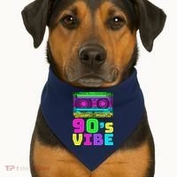 Retro Aesthetic Costume Party 90s Vibe USA-Made Doggie Bandana thumb 1