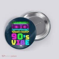 Retro Aesthetic Costume Party 90s Vibe Button thumb 0