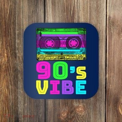 Retro Aesthetic Costume Party 90s Vibe Coaster