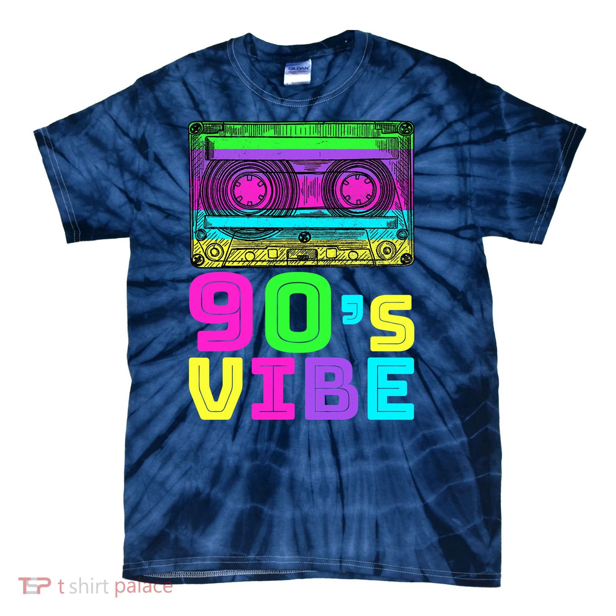 Retro Aesthetic Costume Party 90s Vibe Tie-Dye T-Shirt