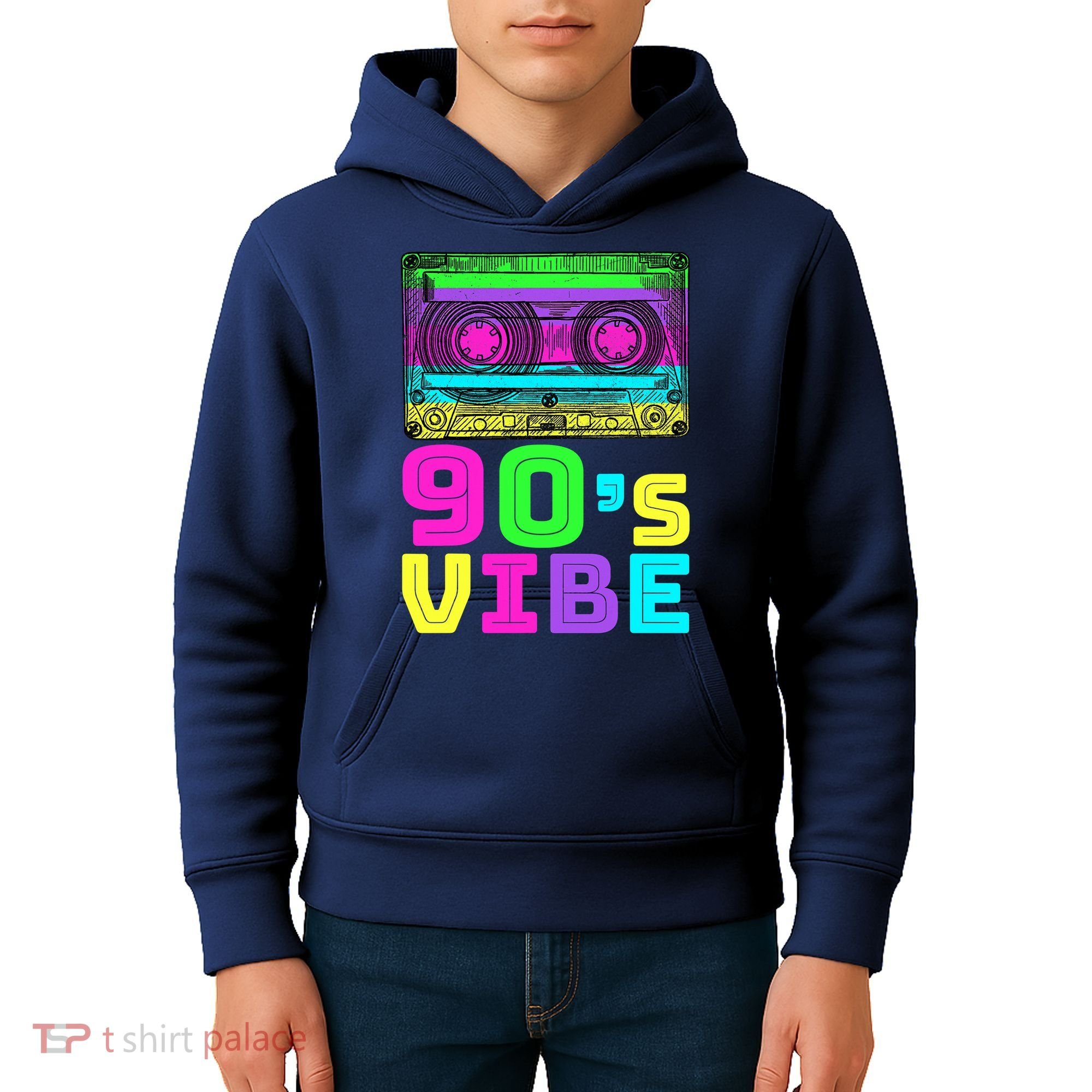 Retro Aesthetic Costume Party 90s Vibe Kids Hoodie