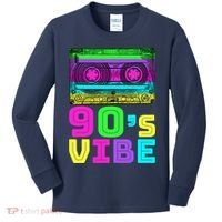 Retro Aesthetic Costume Party 90s Vibe Kids Long Sleeve Shirt thumb 0