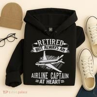 Retired Airline Captain Pilot Retirement Gift Hoodie thumb 4