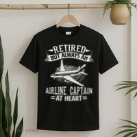 Retired Airline Captain Pilot Retirement Gift T-Shirt thumb 2