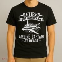 Retired Airline Captain Pilot Retirement Gift T-Shirt thumb 3