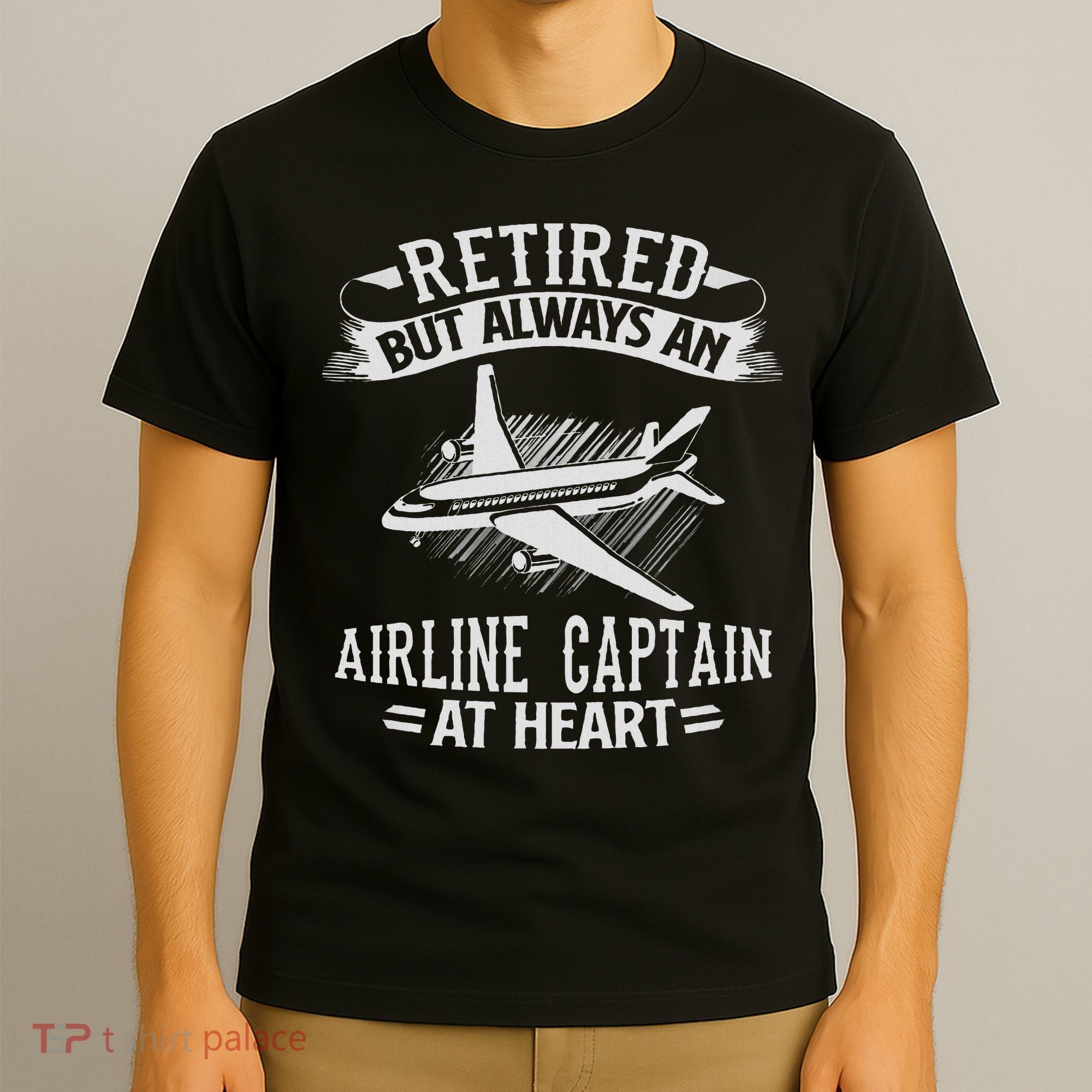 Retired Airline Captain Pilot Retirement Gift T-Shirt