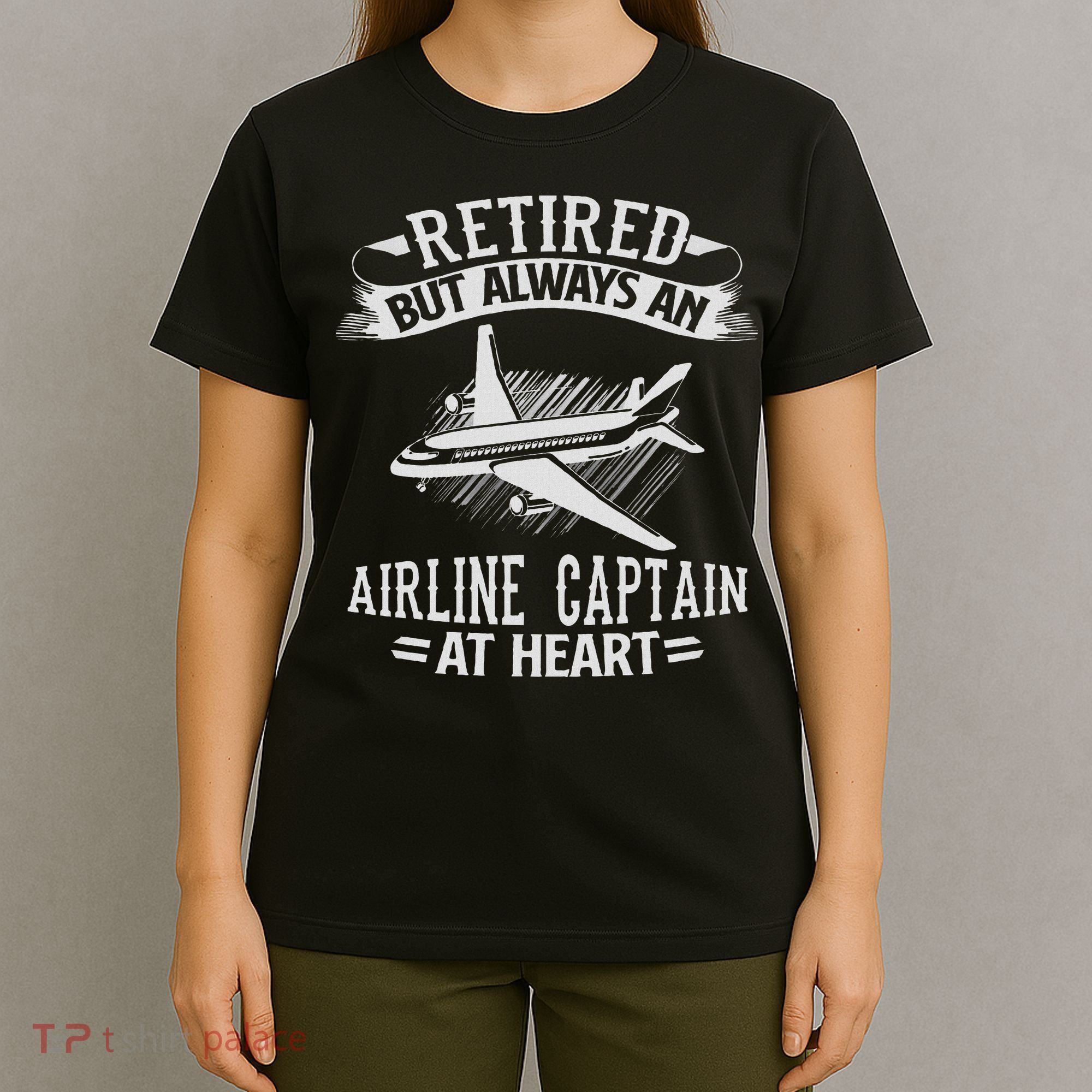 Retired Airline Captain Pilot Retirement Gift T-Shirt