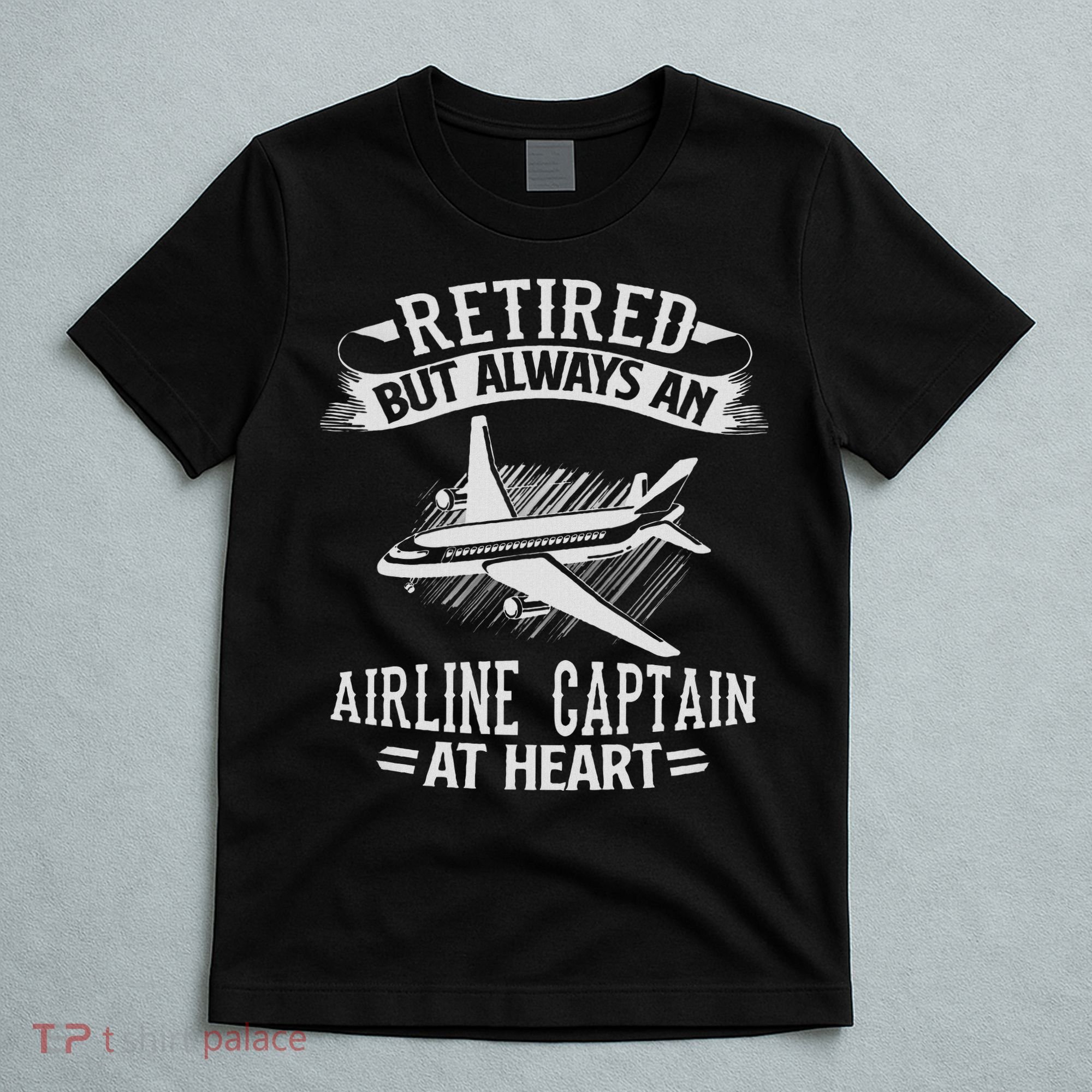 Retired Airline Captain Pilot Retirement Gift T-Shirt