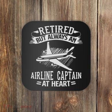 Retired Airline Captain Pilot Retirement Gift Coaster