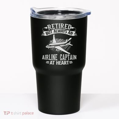 Retired Airline Captain Pilot Retirement Gift Tumbler
