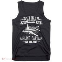 Retired Airline Captain Pilot Retirement Gift Tank Top thumb 0