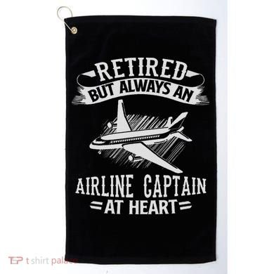 Retired Airline Captain Pilot Retirement Gift Golf Towel