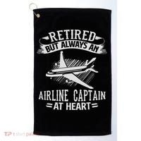 Retired Airline Captain Pilot Retirement Gift Golf Towel thumb 0
