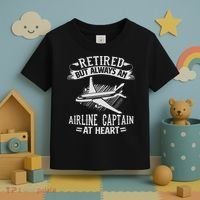 Retired Airline Captain Pilot Retirement Gift Toddler T-Shirt thumb 3