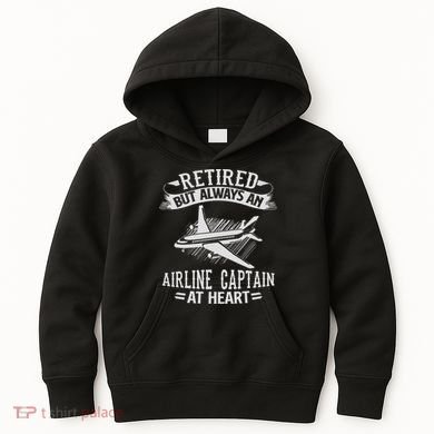 Retired Airline Captain Pilot Retirement Gift Kids Hoodie