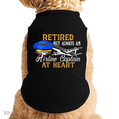 Retired Airline Captain Pilot Retirement Gift Doggie Tank