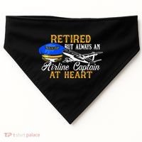 Retired Airline Captain Pilot Retirement Gift USA-Made Doggie Bandana thumb 0