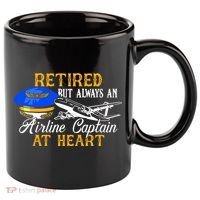 Retired Airline Captain Pilot Retirement Gift 11oz C Handle Ceramic Mug thumb 0