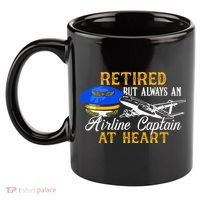 Retired Airline Captain Pilot Retirement Gift 11oz C Handle Ceramic Mug thumb 2