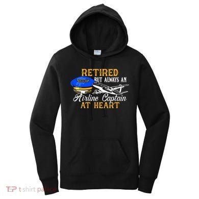 Retired Airline Captain Pilot Retirement Gift Women's Hoodie