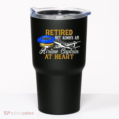 Retired Airline Captain Pilot Retirement Gift Tumbler
