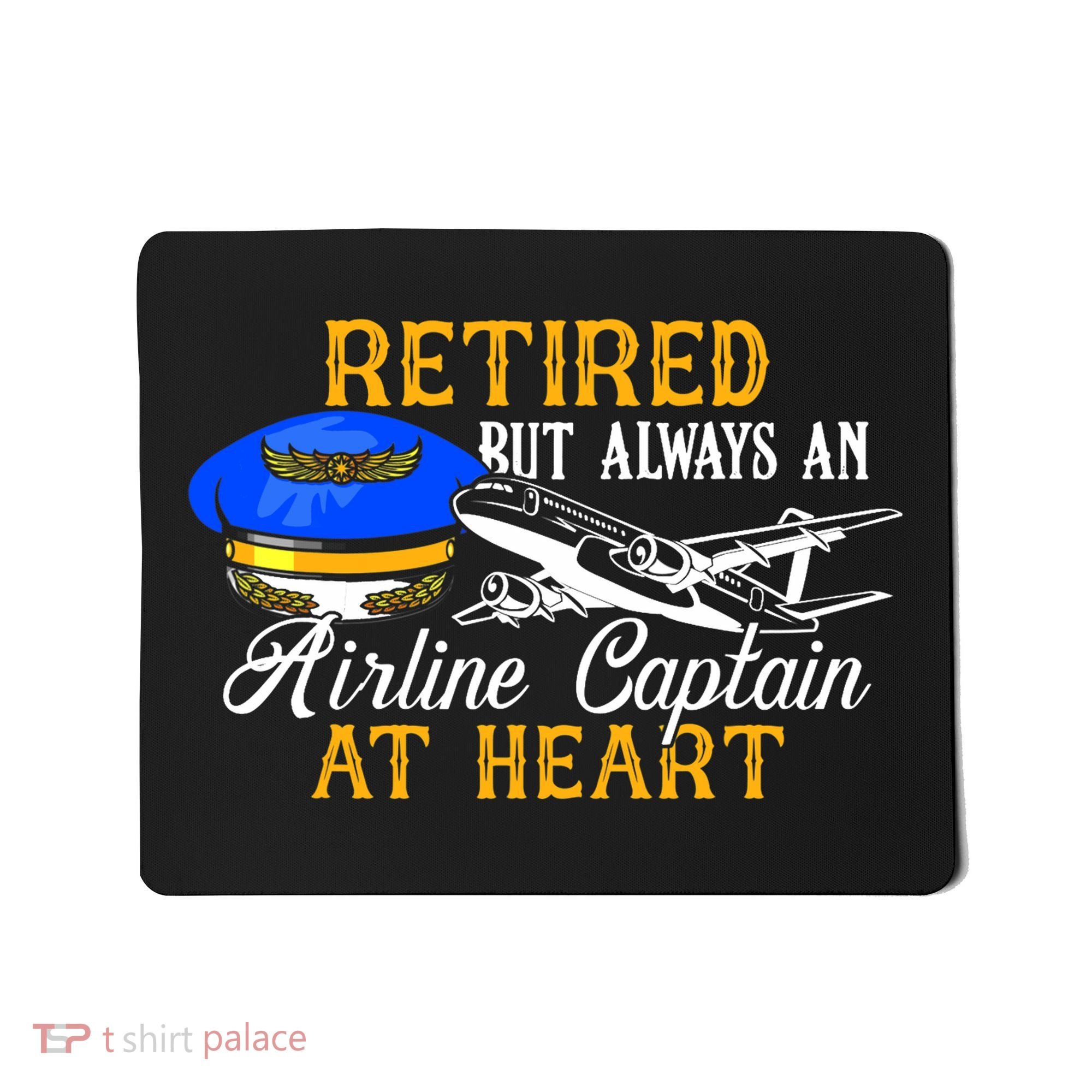 Retired Airline Captain Pilot Retirement Gift Mousepad