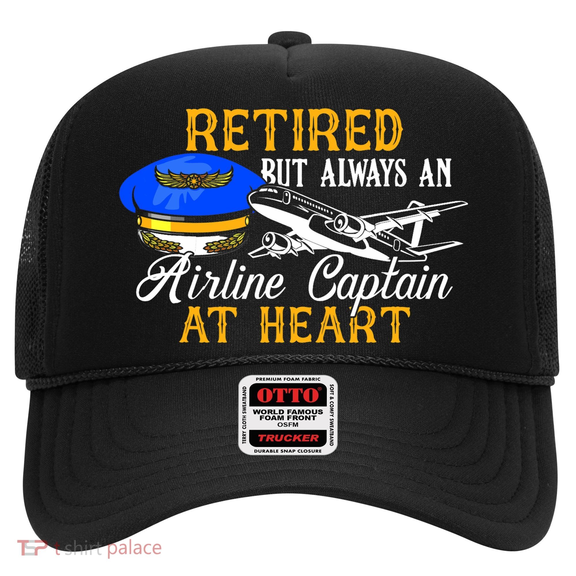 Retired Airline Captain Pilot Retirement Gift Hat