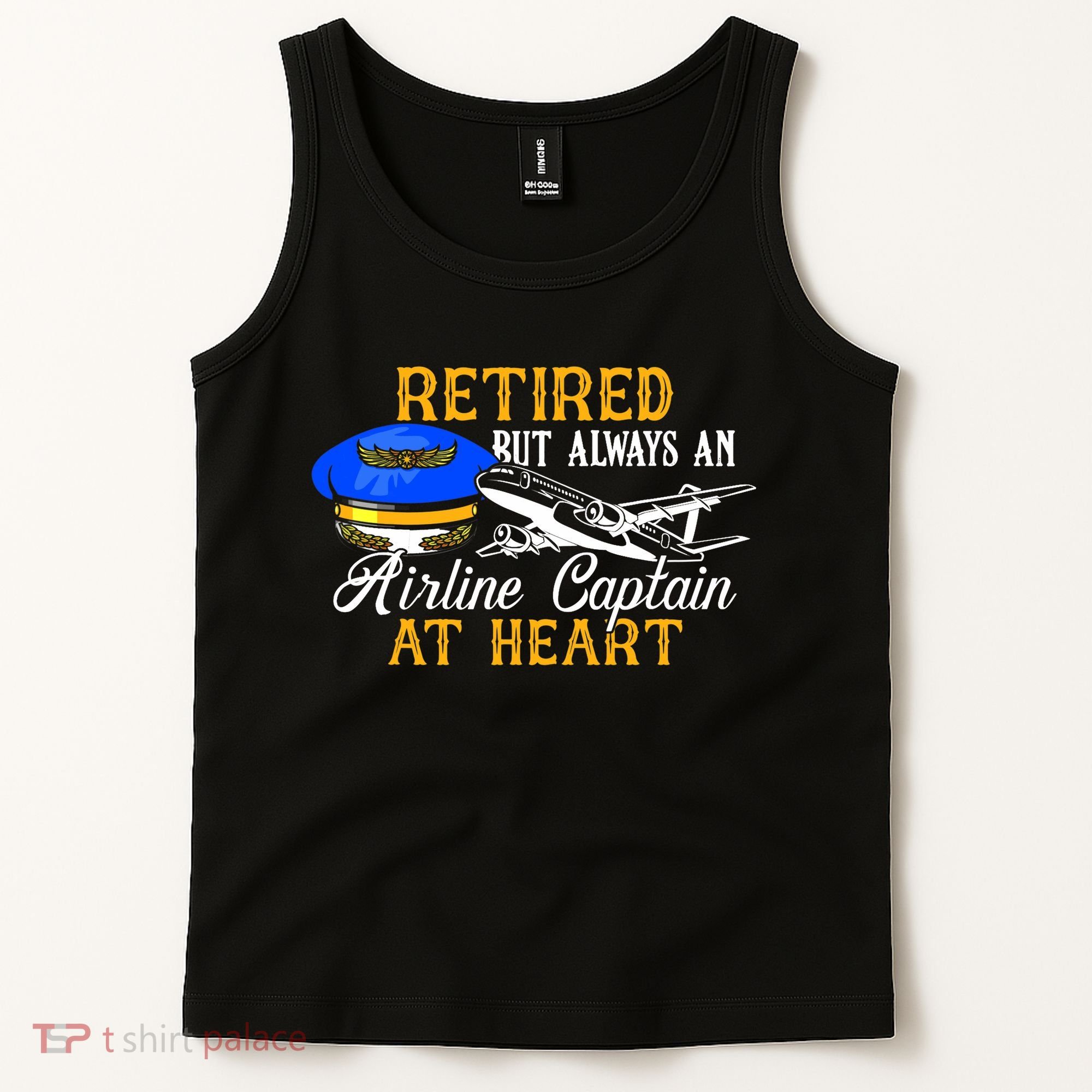 Retired Airline Captain Pilot Retirement Gift Tank Top