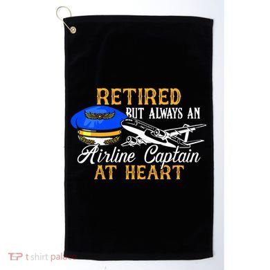 Retired Airline Captain Pilot Retirement Gift Golf Towel