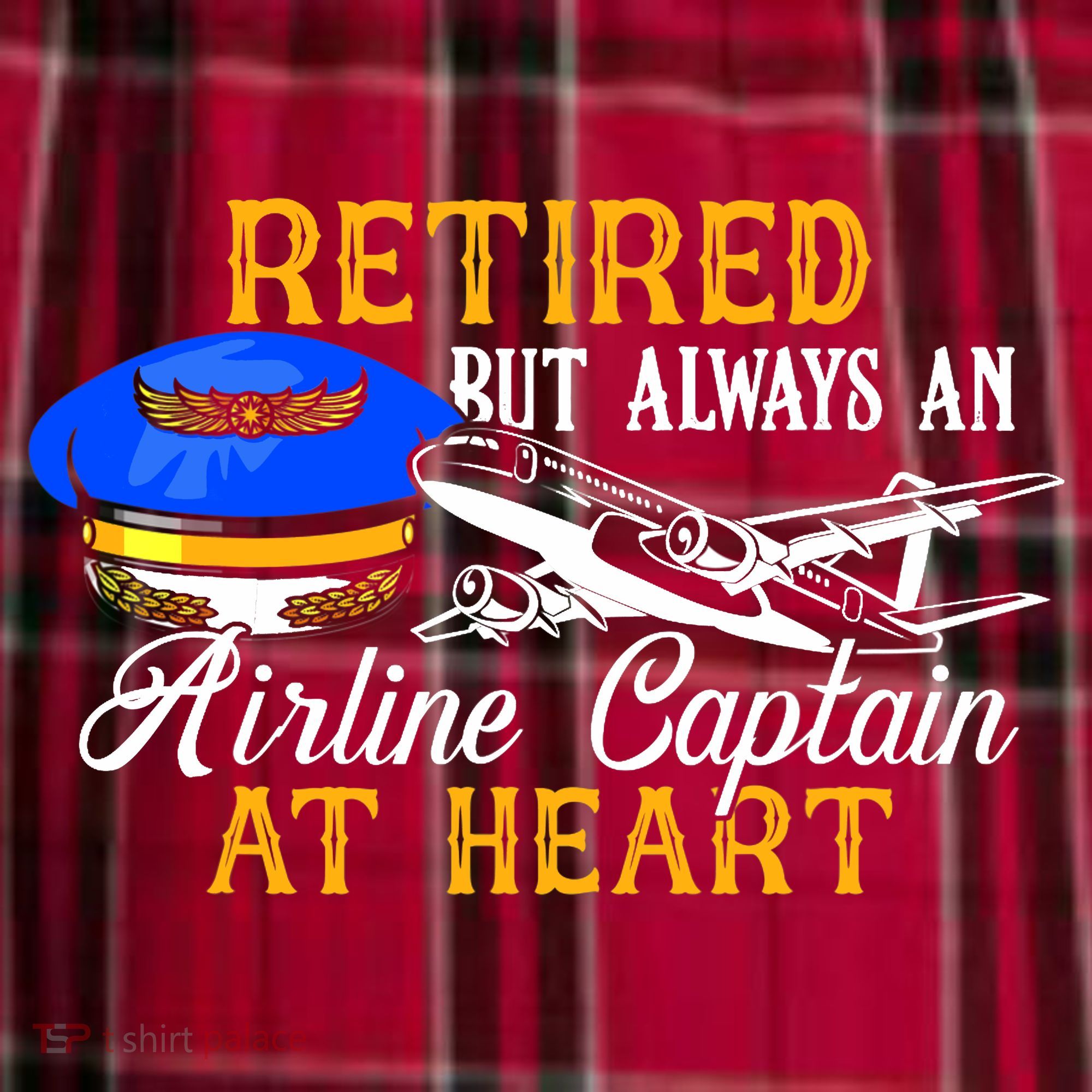 Retired Airline Captain Pilot Retirement Gift Men's Flannel Plaid Pajama Pants