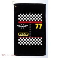 Race Car Driver Costume For Halloween Golf Towel thumb 0