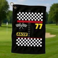 Race Car Driver Costume For Halloween Golf Towel thumb 1