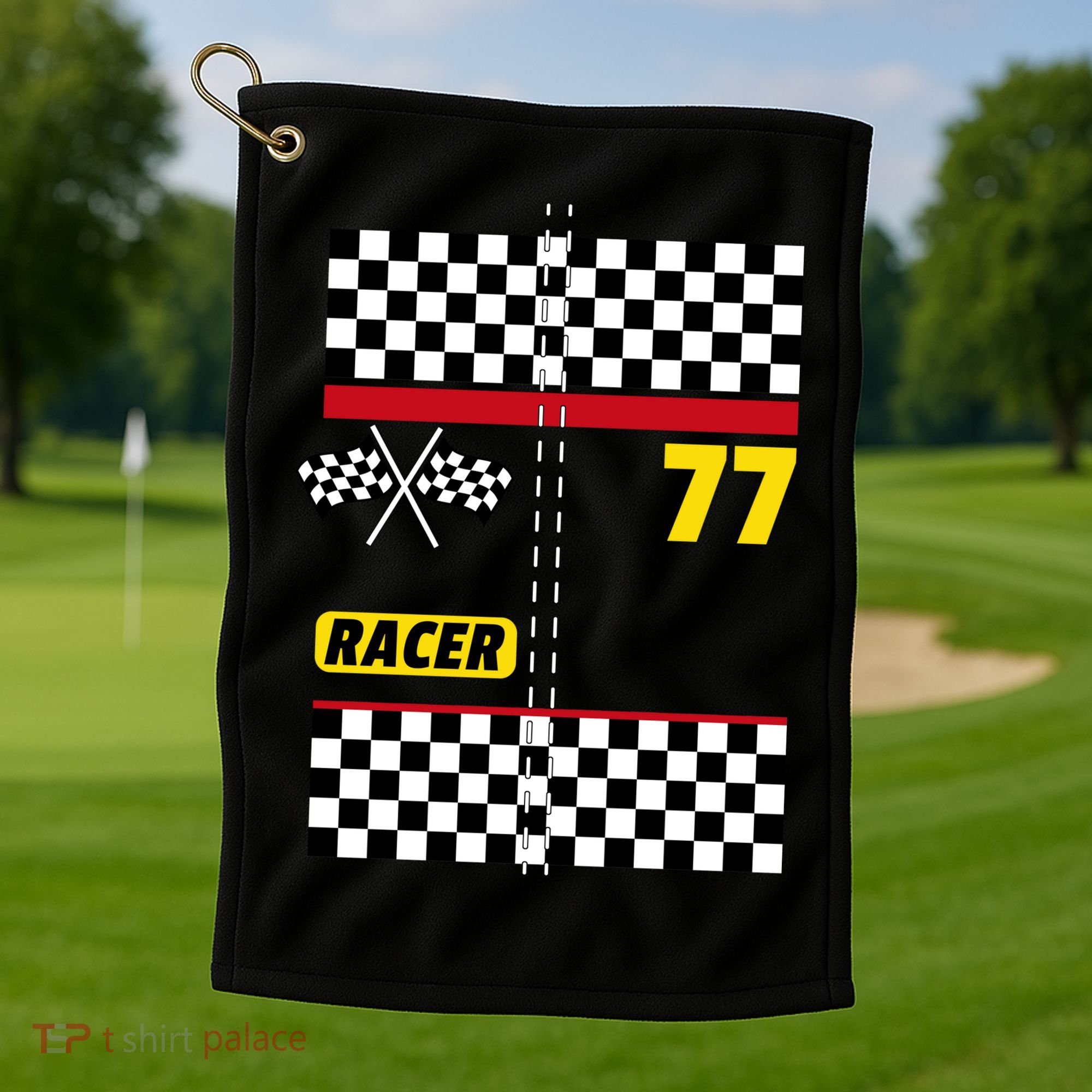 Race Car Driver Costume For Halloween Golf Towel