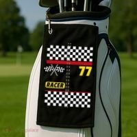 Race Car Driver Costume For Halloween Golf Towel thumb 2