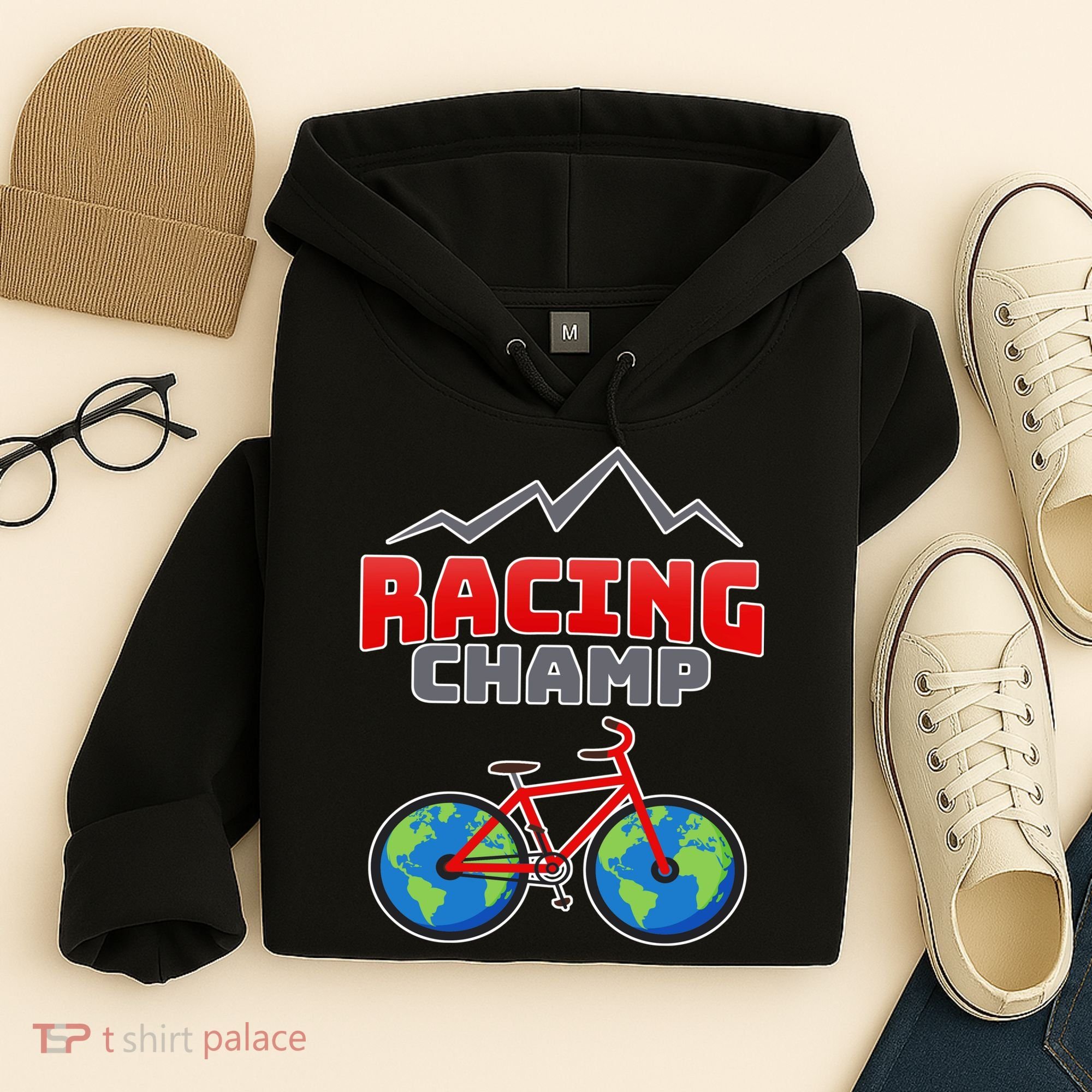 Racing Champ Bicycle Bikers Hoodie