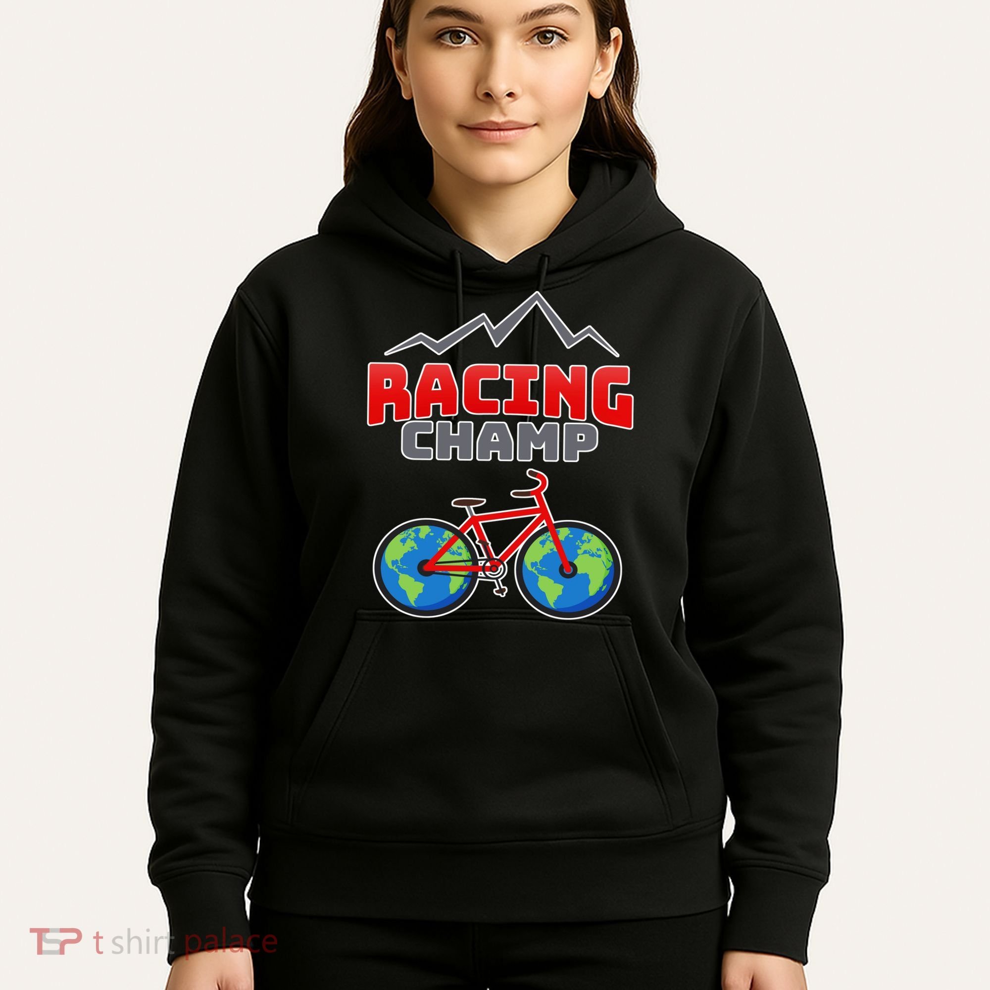 Racing Champ Bicycle Bikers Hoodie