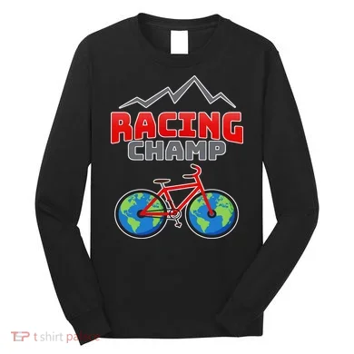 Racing Champ Bicycle Bikers Long Sleeve Shirt