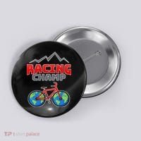Racing Champ Bicycle Bikers Button thumb 0