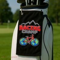 Racing Champ Bicycle Bikers Golf Towel thumb 2