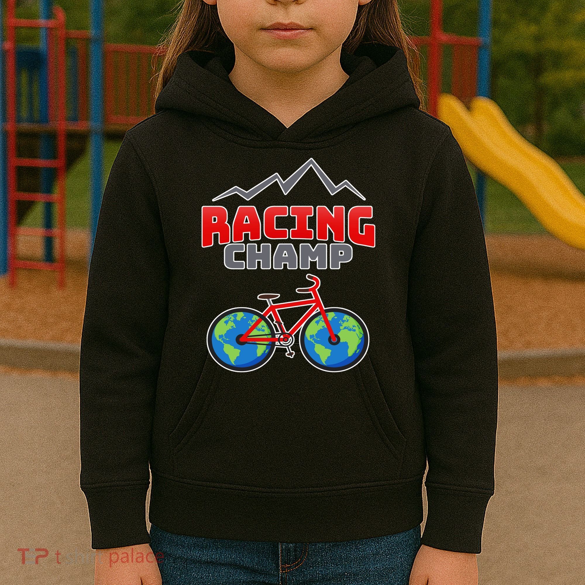 Racing Champ Bicycle Bikers Kids Hoodie