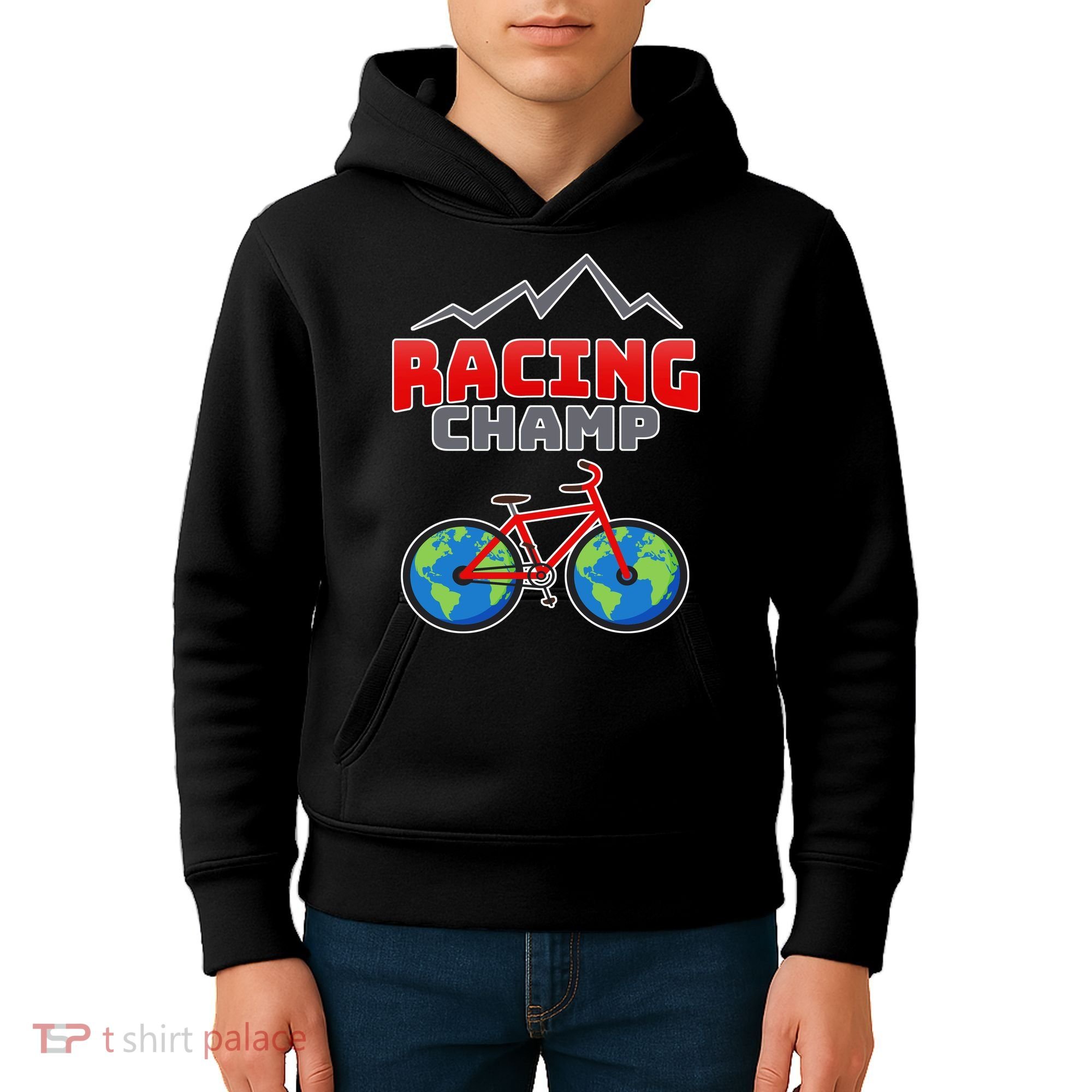 Racing Champ Bicycle Bikers Kids Hoodie