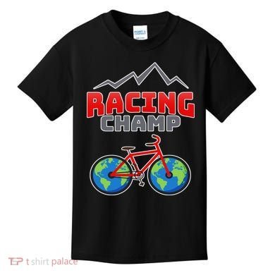 Racing Champ Bicycle Bikers Kids T-Shirt