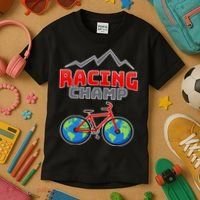 Racing Champ Bicycle Bikers Kids T-Shirt thumb 3