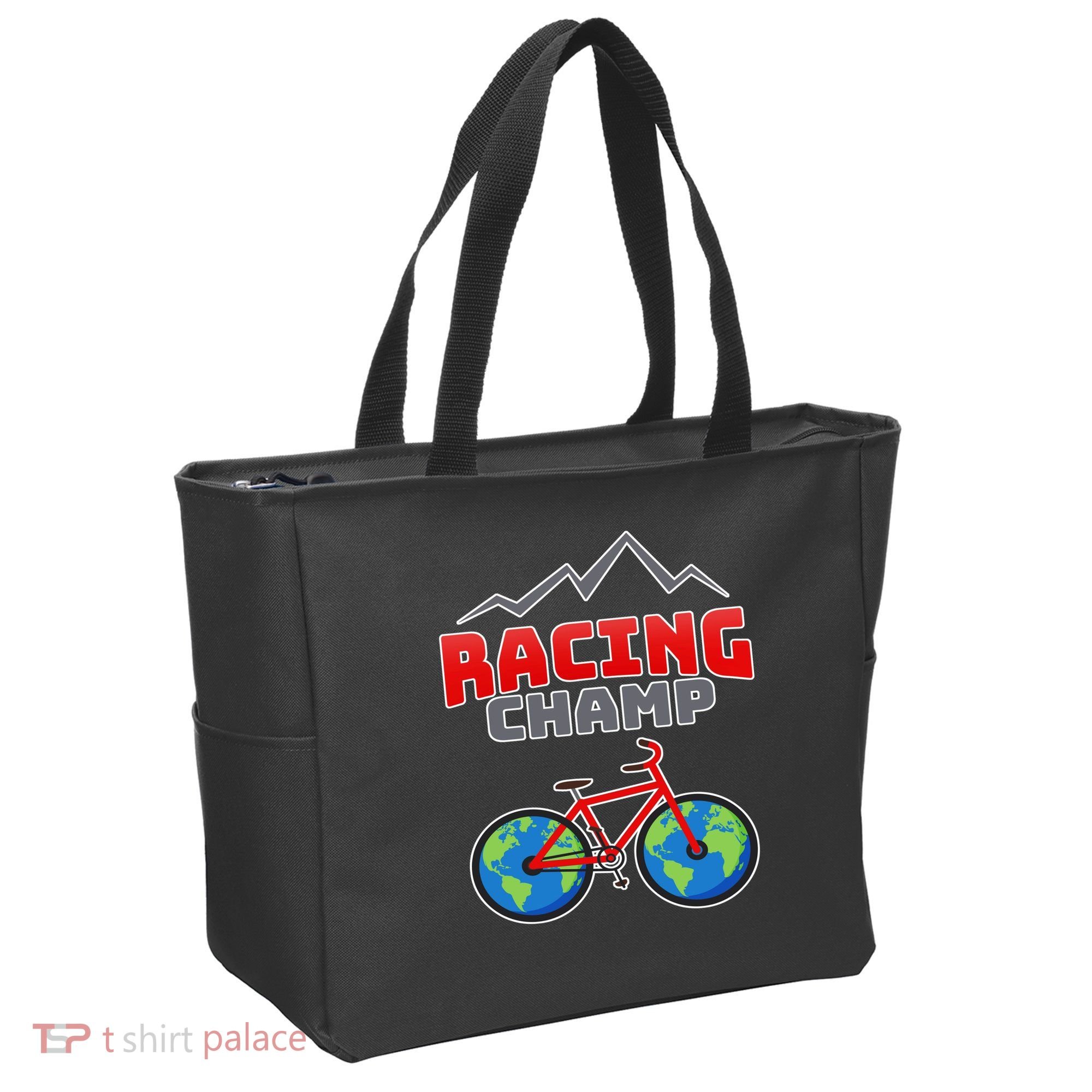 Racing Champ Bicycle Bikers Tote Bag