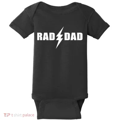 Rad Dad Lightning Logo Baby Bodysuit