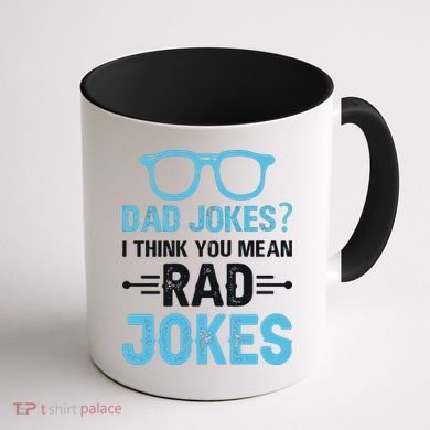 Rad Jokes Funny Dad Joke Coffee Mug back