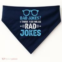 Rad Jokes Funny Dad Joke USA-Made Doggie Bandana thumb 0
