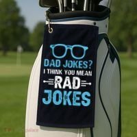 Rad Jokes Funny Dad Joke Golf Towel thumb 2