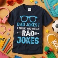 Rad Jokes Funny Dad Joke Kids T-Shirt thumb 3