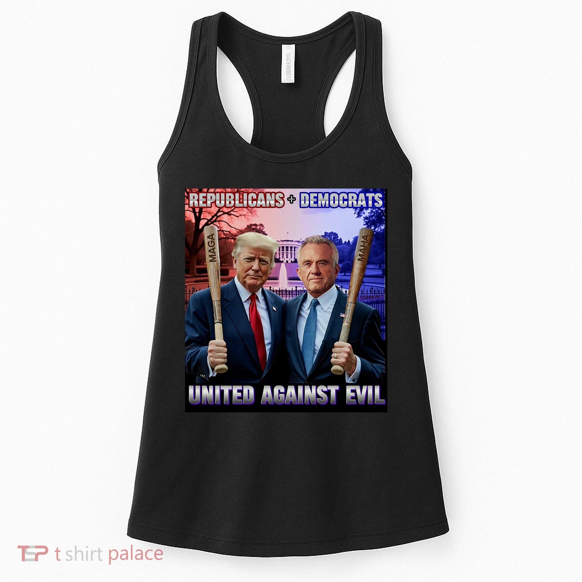 Republicans And Democrats United Against Evil Donald Trump Robert F Kennedy Women's Tank Top